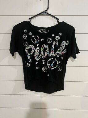 Forever  orchid Black Top with White Logo